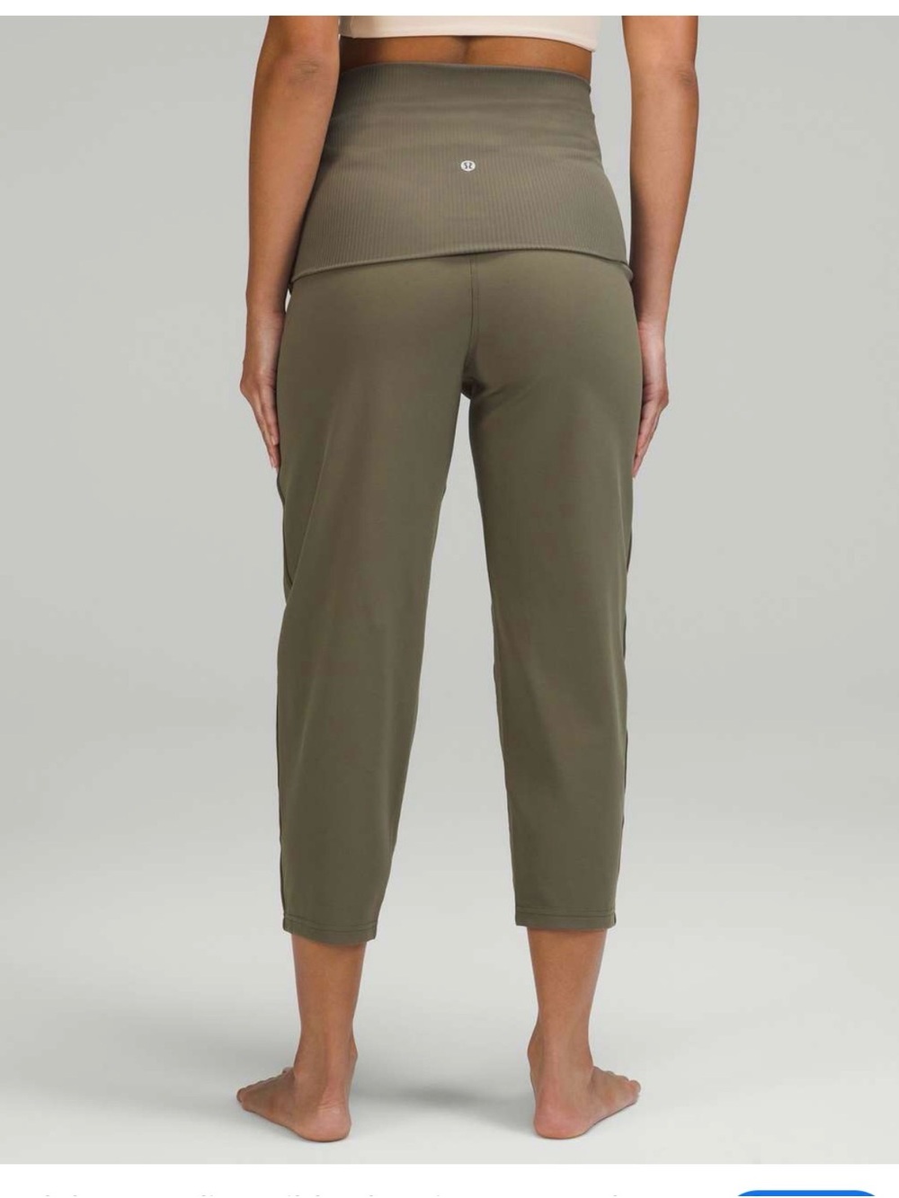 lululemon athletica High-Rise Cropped Capris in Olive